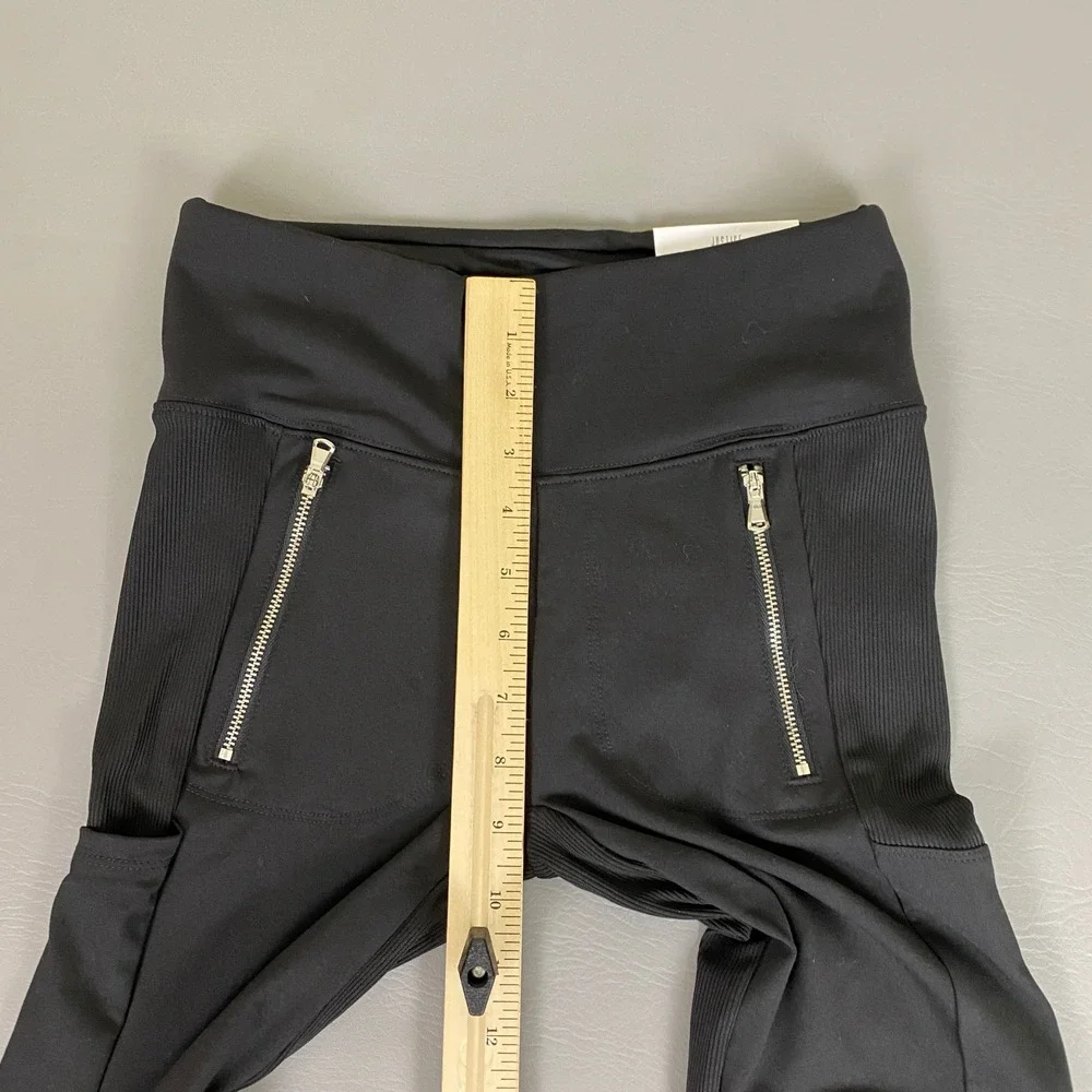 Justice Active Leggings Size 14 Teen Girls Black High Waist Zip‎ Pocket NEW NWT